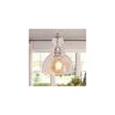 DELIPOP Hammered Glass Pendant Light for Kitchen Island Brushed Nickel Pendant Lighting 7.08inch Glass Pendant Light Fixture for Kitchen Sink Dining Room Hallway Entrance, E26