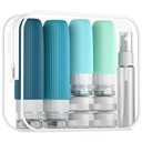 Mrsdry 16 Pack Travel Bottles Set, TSA Approved Leak Proof Silicone Squeezable Containers for Toiletries, Refillable Travel Accessories for Conditioner, Shampoo, Lotion & Body Wash Accessories