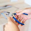 Wire Cutters 2 Pack KAIHAOWIN 6 Inch Wire Cutters Set Spring Loaded Wire Snips Diagonal Cutting Pliers Dikes Precision Wire Clippers Small Flush Cutter for Cutting Wires,Electronics,Cables,Jewelry,DIY (ef of 2 pk)