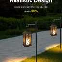 SHYMERY Solar Lantern,Outdoor Garden Hanging Lanterns,2 Pack 14 Inch Lasts 3X Longer 10 lumens Waterproof LED Flickering Flameless Candle Mission Lights for Table,Outdoor,Party Decorative
