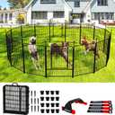 Portable Dog Fence Outdoor for Yard 36'' High, Dog Playpen with Rustproof and Sturdy Stakes for Medium/Large Dogs, 3ft Dog Play Pen for RV Camping(8 Panels)