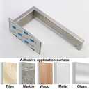 Toilet Paper Holder, Self Adhesive Tissue Holder Stainless Steel Rustproof Paper Roll Holder, No Drilling Easy to Install, Toilet Paper Rack Suitable for Office, Bathroom (Brushed Nickel)