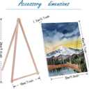 3 x hyzsj Paint by Number for Adults Framed Canvas, DIY Mountain Arts and Crafts for Adults Beginner with Wooden Easel, Paint Brushes, Acrylic Paint Set for Home Wall DecorLandscape 11.8x15.7inch