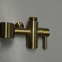 Brushed Gold Shower Arm Diverter with Hand Shower Mount, G1/2 Brass Shower Diverter Valve Bathroom Universal Shower System Replacement for Handheld Shower and Fixed Shower Head