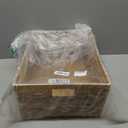 Jumbo Wicker Basket, Rectangular Wicker Baskets for Storage, Water Hyacinth Extra Large Storage Baskets, Shelf Basket with Built-in Handles-1 Pack
