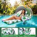 GIGIGO Motorized Pool Float for Adults, Rechargeable Electric Lounger, 45 inches wide x 71 inches long