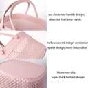 Rejomiik Portable Shower Caddy Basket, Plastic Organizer Storage Tote with Handles Toiletry Bag Bin Box for Bathroom, College Dorm Room Essentials, Kitchen, Camp, Gym, Pink