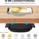 2-inch (50mm) NiiTTER Invisible Wireless Charger, Under Desk Wireless Charger, Hidden Charging Station for iPhone 17/16/15/14/13/12/Wireless Phones(Adapter Included)