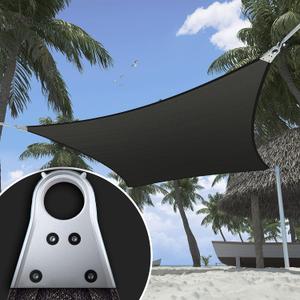 ShadeMart Heavy Duty 18' x 20' Black Sun Shade Rectangle Shade Sail, Super Ring Canopy Awning Shades for Patio Carport Yard UV Blockage Commercial Grade 260 GSM, We Custom Size
