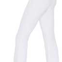 Forever 21 Women's High-Rise Flare Pants (Large, Cream)