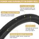 2-Pack 20x1.75 Bike Tire Tube, 20 Inch Mountain Bike Tires & Tubes, Folding Replacement Bicycle Tires with 2 Tire Levers for Hybrid, City Commuter, Urban