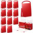 Marspark 12 Pack Crayon Gift Bags with Crayon Holder, DIY Paper Gift Boxes Art Crafts for Birthday Party Decorations Baby Shower Decor Supplies(Red)
