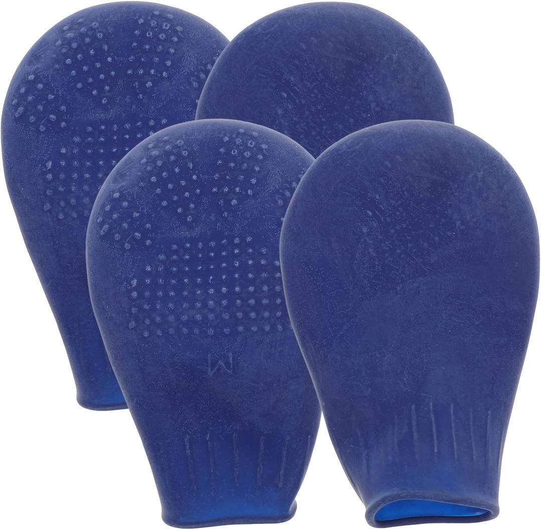 Dog Rain Boots Rubber Dog Boots, Rain Shoes Non-Slip Snow Dog Paw Booties Outdoor Footwear Breathable Walking Shoes Cover for Rainy Snow Day Dog Wellies (Blue-M)