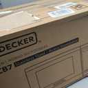 BLACK+DECKER EM720CB7 Digital Microwave Oven with Turntable Push-Button Door, Child Safety Lock, 700W, Stainless Steel, 0.7 Cu.ft