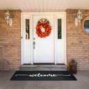 Long Doormat 48x 16 inch Front Door Mat Welcome Doormat Front Door Mat Welcome Floor Mat for Front Door Outdoor Indoor Porch Entrance Decor Black
