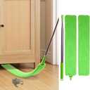 Retractable Gap Dust Cleaner Under Appliance Cleaning Tool, Bafezoze Flat Duster for Under Refrigerator Fridge Stove Couch Bed, Skinny Thin Duster for Tight Spaces