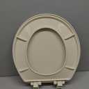 Bemis 730SLEC Slow Close Toilet Seat, Easy Clean Hinges and Durable Plastic Seat, Made in USA, Round, Bone