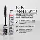 IGK Good Behavior Frizz & Flyaway Hair Taming Wand Lightweight Gel Control Stick for Smooth, Sleek Hair, Anti-Frizz Styling, 0.24 oz