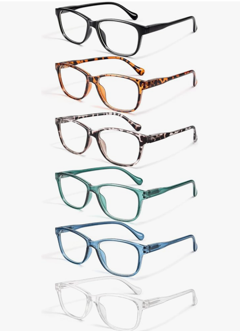 Gaoye Reading Glasses Women or Readers Men 6 Pack Stylish Computer Eyeglasses - Ease Blurry Vision +2.0