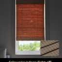 UNISHADES Cordless Bamboo Roman Shades for Windows, Blinds Size (34.5" W 48" H) Colour (BDP-Driftwood)