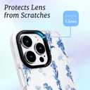 for iPhone 13 Case, Elegant Blue Floral Scatter Pattern with Lilies & Tulips, Military-Grade Drop Protection, Serene TPU Protective Cover with Camera Protection for Women Girls