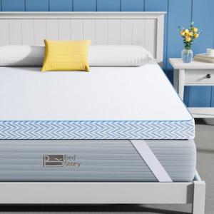 BedStory Twin Size 3 Inch Firm Memory Foam Mattress Topper with High Density Support Foam for Back Pain Relief, 38×74in