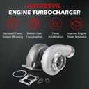 Universal Turbo Turbocharger Compatible with GT45 T4, Turbo Charger Kit 0.66 A/R 600+HP Boost for 4.0L-6.0L Engine with Flange