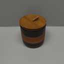 Ceramic Jar with Lid, Coffee Container Kitchen Food Storage Jars for Spice Sugar Tea Bag, Stackable Decorative Jars for Countertop, Black & 18 fl.oz