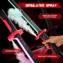 Cyberpunk Spark Sword Toys- 31.5inch 8 Colors RGB LED Light, Mist Spray, Cool Spark, Smart Hit Sound Interaction