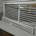 No Pawblems 55.1" Extra Tall Pet Gate for Cat/Dog, 29.9-44.4" Wide Auto Close Tall Cat Gate, NO Drilling Pressure Mounted for Doorways/Hallways, 1.37" Narrower Bar Spacing, White