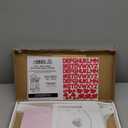 Badger Basket Chevron Doll High Chair with Plate, Bib, and Spoon  Ideal for Feeding 18-Inch Dolls in White and Pink