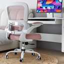 TRALT Office Chair - Ergonomic Desk Chair with Adjustable Lumbar Support, Mesh Computer Chair, Executive Chairs for Home Office Comfortable Lumbar Support (Pink)