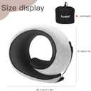 Travel Neck Pillow,360 Surround Support, Memory Foam Travel Pillow with Adjustable Buckle for Airplanes, Cars & Office Naps (Light Gray)