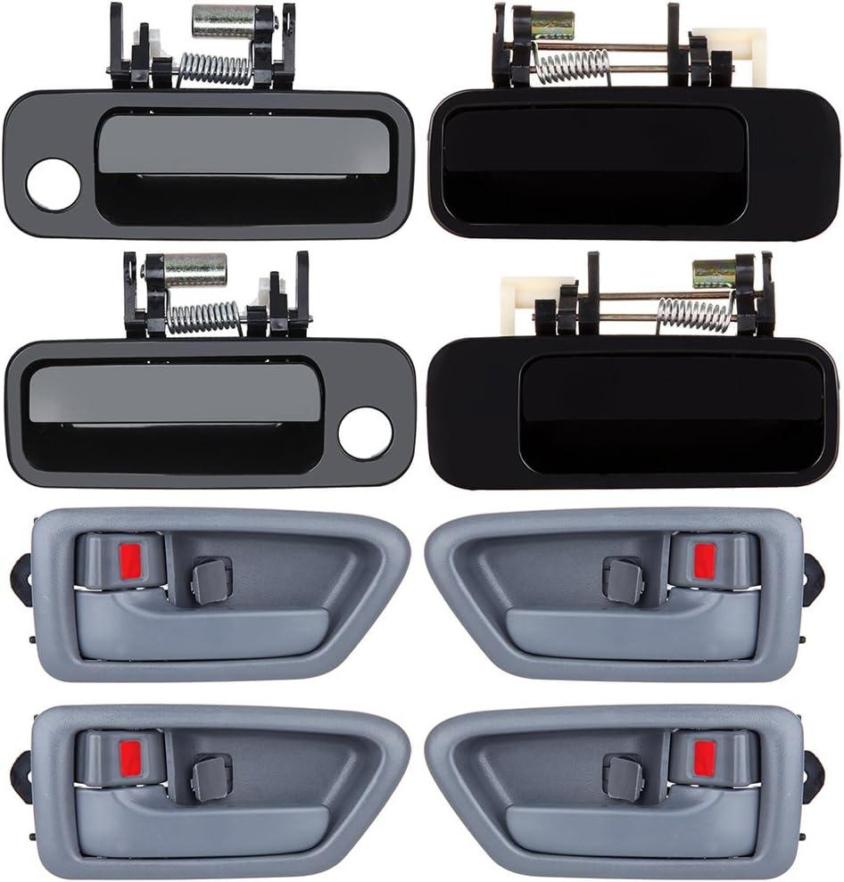 ECCPP Door Handles Exterior Interior Front Rear Driver Passenger Side for 1997 1998 1999 2000 2001 Camry(8pcs))