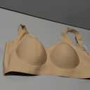 LetsJoli Bras for Women Supportive Wireless Push Up Bra Full Coverage No Underwire Seamless Plus Size 2XL