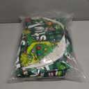 4 Pcs Christmas Shower Curtain Sets with Non-Slip Rugs, Toilet Lid Cover and Non-Slip U Shape Bath Mat, Christmas Bathroom Decor with 12 Hooks Xmas Holiday Home Decor(Green)