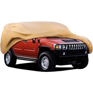 Heavy Duty Outdoor Car Cover Custom Fit for 2003-2009 Hummer H2,Windproof All Weather Waterproof Sun Rain UV Dust Snow Protection Outdoor Car Covers (brown)