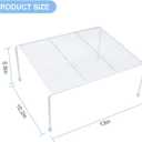 SIBAO Set of 2 Mesh Kitchen Shelves Cabinet Storage Shelf Rack (13.1 x 10.2 Inch) Kitchen Bathroom Pantry Cupboard Desk Home Office, Fridge, Cabinet, Bathroom Cupboard (White)