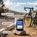 Screen Protector for Garmin Edge 850/Edge 550 GPS (3+1pack) and Silicone Case Cover,Tempered Glass Film Anti-Scratch High Definition Full Coverage (Red)