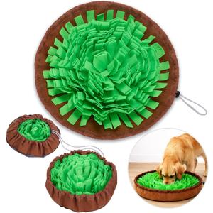 Snuffle Mat for Dogs | Travel-Friendly & Durable Dog Sniff Mat | Encourages Foraging, Mental Stimulation, Slow Eating | Interactive Dog Activity Mat for Puppies & Adult Dogs (Green)