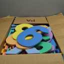 ProSource Kids Puzzle Alphabet, Numbers, 36 Tiles and Edges Play Mat, 12" by 12", Abc & 123, 12"x12"