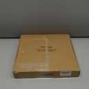 Wall Clock, 14" Large Dial Non-Ticking Silent Battery Operated Analog with LCD Display for Perpetual Calendar and F Temperature, Ideal Modern Home, Bedroom, Kitchen, Office Decor (Silver)