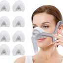8 Pack N20 Nasal CPAP Mask Liners Compatible with Small Size N20 Nasal Mask Cushions. Enjoy Silky Comfort, Reducing Facial Redness and Pressure Marks for Enhanced Comfort (Ice White)(S)