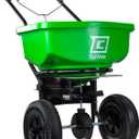Chapin 89200A Spreader, Lawn and Garden, 80Lbs, All Season, TurfPro, Broadcast, Push, Walk Behind, 12" Tires, Weather-Proof, Poly Hopper, Pull-Bar Lever with 30 Setting Gate, Fertilizer and Seeds