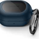 SURITCH Magnetic Cases for Bose New QuietComfort Earbuds (2024) Case Cover, Rugged Shockproof Protective Cover for Bose QuietComfort Earbuds with Magnetic Lok & Carabiner & Cleaning Kit, Navy