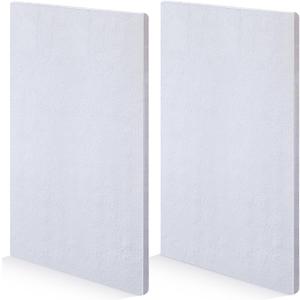 Sasylvia 2 Pcs Ceramic Fiber Insulation Board 12'' x 8'' x 0.4'' Fireproof Insulation Board, Flame Retardant, Heat Resistant, High Temperature Tool for Wood Stoves Fireplaces Pizza Ovens Kilns