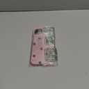 for iPhone 13 Pro Case Cute Ribbon Bow Strawberry Aesthetic Pattern Case for Women Girls, Girly Trendy Glossy Slim Shockproof Protective Bumper Cover, Strawberry Ribbon/Pink