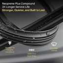 DOG TAIL Neoprene Dual-Steel Frame Wiper Blades 26"+19" with Multiple Adapters, Automotive Replacement Vehicle Front Windshield Wiper Blades Set for My Car Truck Vehicle AdaptBeam