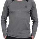 Spyder Active Mens Long Sleeve Shirt (Large, Gray)