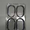 Goowin Shower Curtain Rings, 12 Pcs Shower Curtain Hooks, Oval Snap Shower Rings for Curtain, Metal Black Shower Curtain Rings Rust Proof, Glide Smoothly Shower Hooks for Shower Curtain Rod (Black)